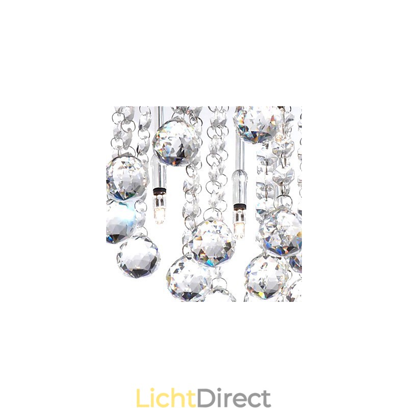 Moderne kristallen semi-inbouwlamp met 8 lampen (G4-lampvoet)