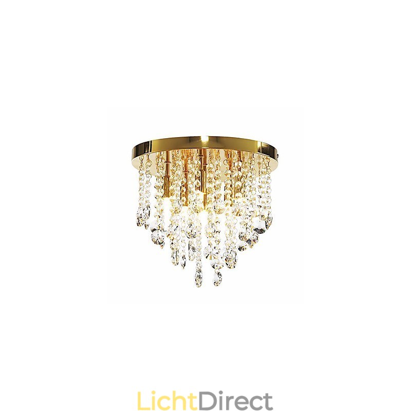 Moderne kristallen semi-inbouwlamp met 6 lampen (G9-lampvoet)