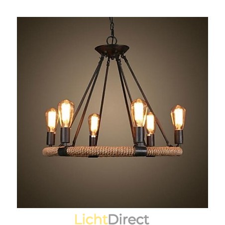 Traditionele klassieke rustieke lodge retro land vintage schilderij metalen hanglamp Traditionele klassieke rustieke lodge retro land vintage schilderij metalen hanglamp