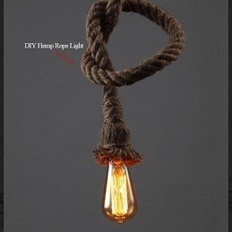 1 Licht DIY Kunst Hennep Touw Licht Creatieve Hennep Touw Hanglamp