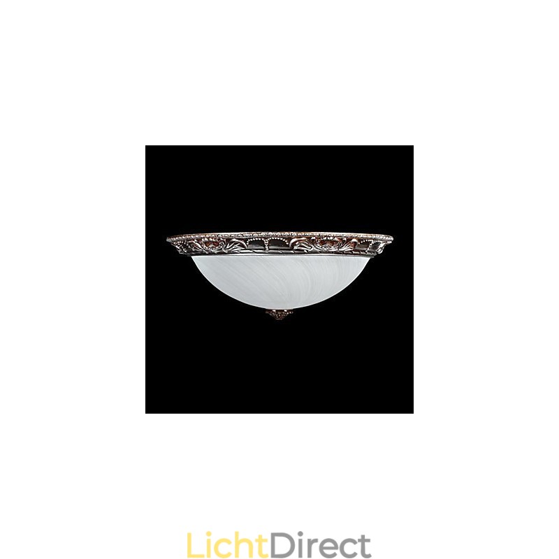 Inbouwlamp Glas Hars Zilver Snijwerk Retro Europees Klassiek