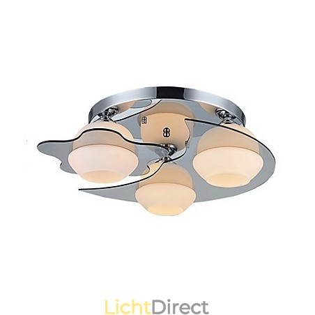 Moderne plafondlamp inbouw 3 lampen eigentijds metaal Moderne plafondlamp inbouw 3 lampen eigentijds metaal