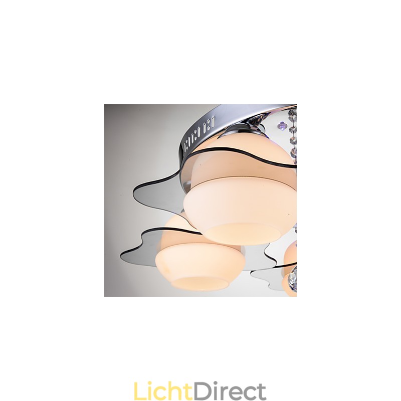 Moderne plafondlamp inbouw 3 lampen eigentijds metaal