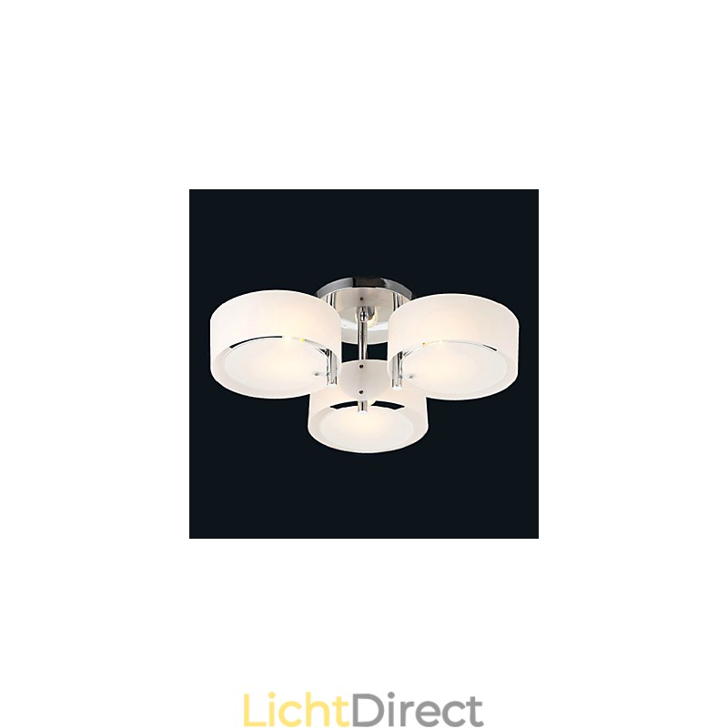 Moderne, eigentijdse plafondlamp met 3 lampen van metaal