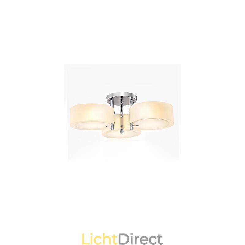 Moderne, eigentijdse plafondlamp met 3 lampen van metaal