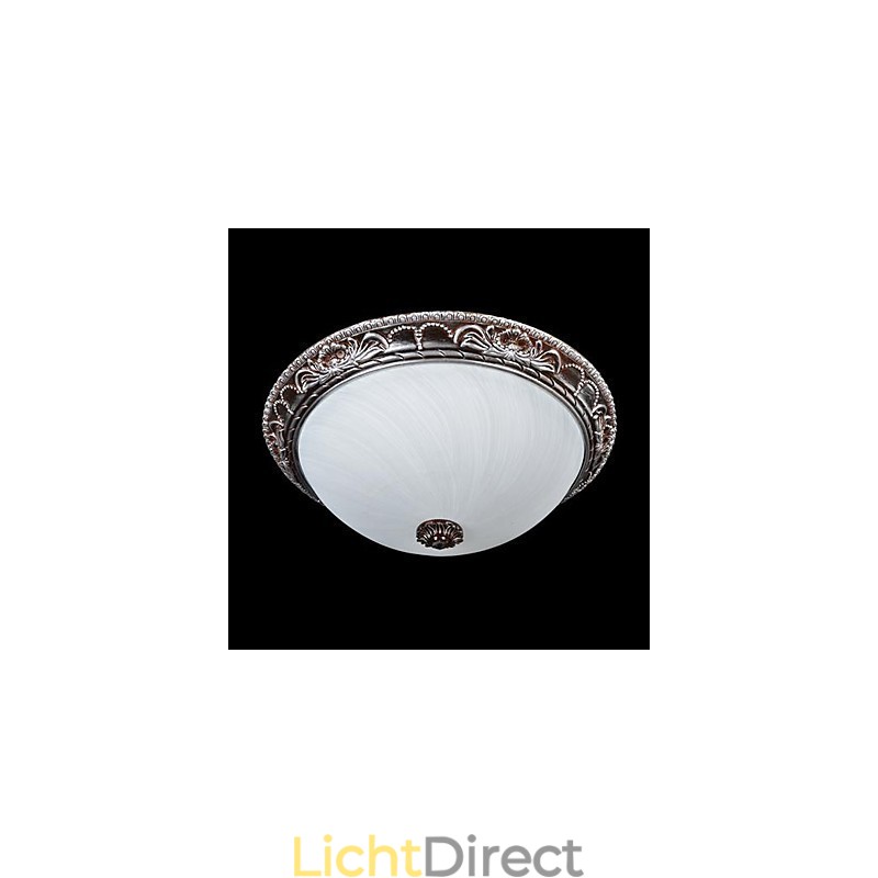 Inbouwlamp Glas Hars Zilver Snijwerk Retro Europees Klassiek