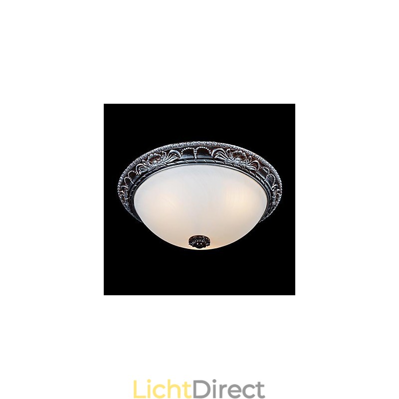 Inbouwlamp Glas Hars Zilver Snijwerk Retro Europees Klassiek