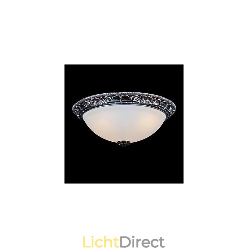 Inbouwlamp Glas Hars Zilver Snijwerk Retro Europees Klassiek