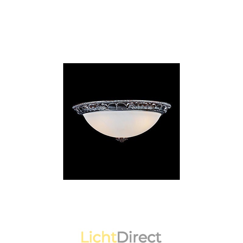 Inbouwlamp Glas Hars Zilver Snijwerk Retro Europees Klassiek