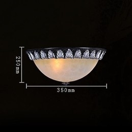 Inbouwlamp Patroon Glas Hars Zilver Snijwerk Europees Klassiek