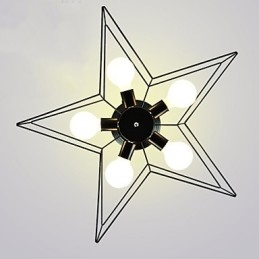 Korte Vijfpuntige Ster Verlichting Gepersonaliseerde Moderne Plafondlamp Kinderhuisvestingslampen