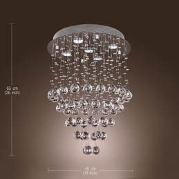 Kristallen kroonluchter met 5 lichtgevende lampjes (K9 Crystal)