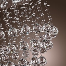 Kristallen kroonluchter met 5 lichtgevende lampjes (K9 Crystal)