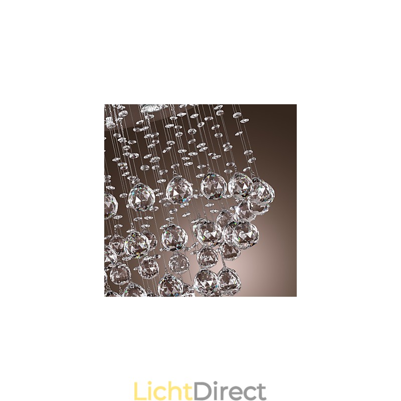 Kristallen kroonluchter met 5 lichtgevende lampjes (K9 Crystal)