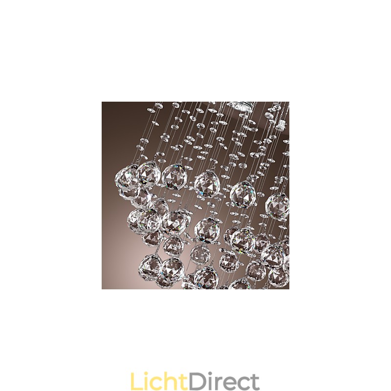 Kristallen kroonluchter met 5 lichtgevende lampjes (K9 Crystal)