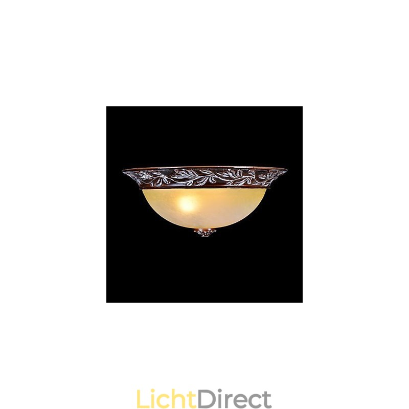 Inbouwlamp Wit Geel Glas Hars Zilver Snijwerk Europees Klassiek