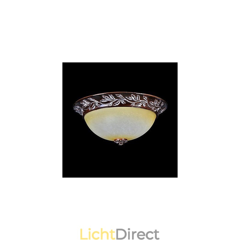 Inbouwlamp Wit Geel Glas Hars Zilver Snijwerk Europees Klassiek