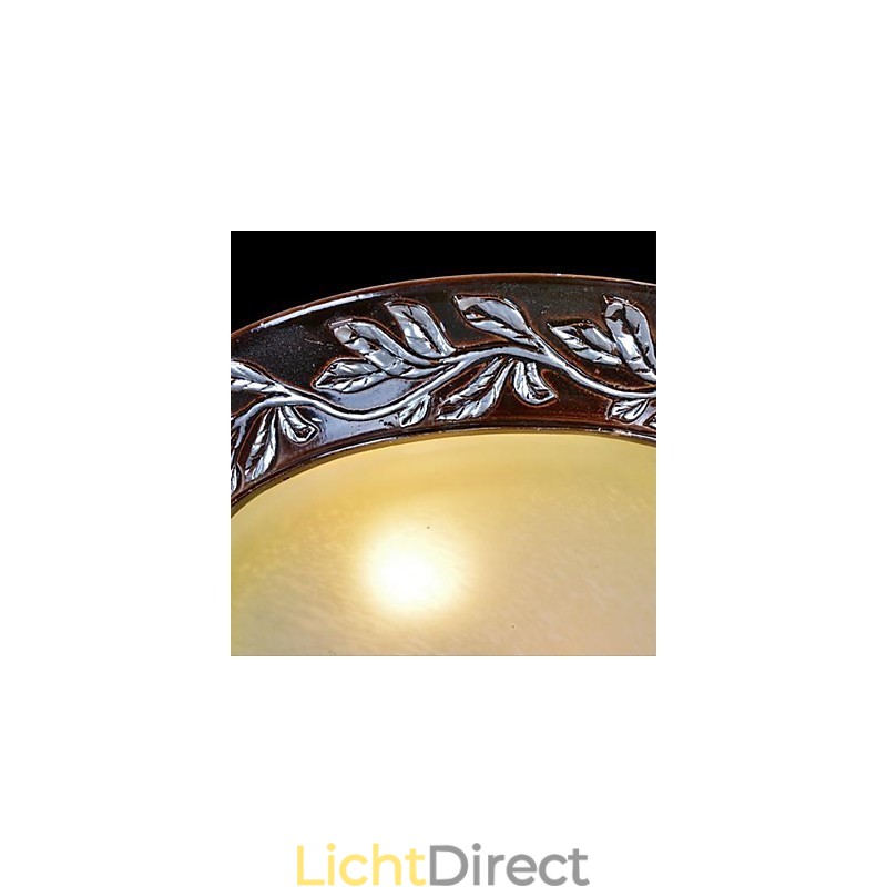 Inbouwlamp Wit Geel Glas Hars Zilver Snijwerk Europees Klassiek