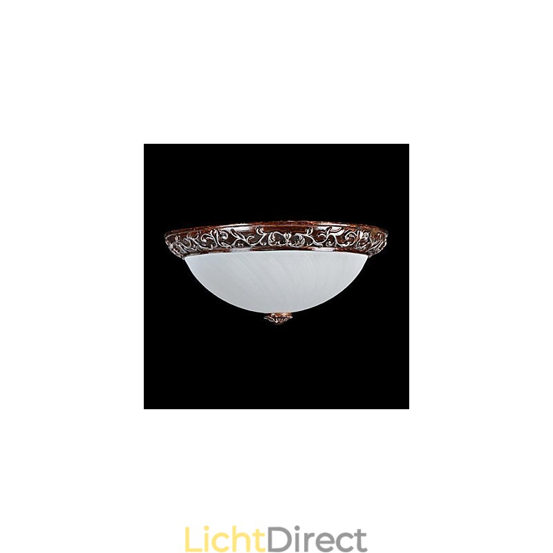 Inbouwlamp Glas Hars Zilver Snijwerk Europees Klassiek