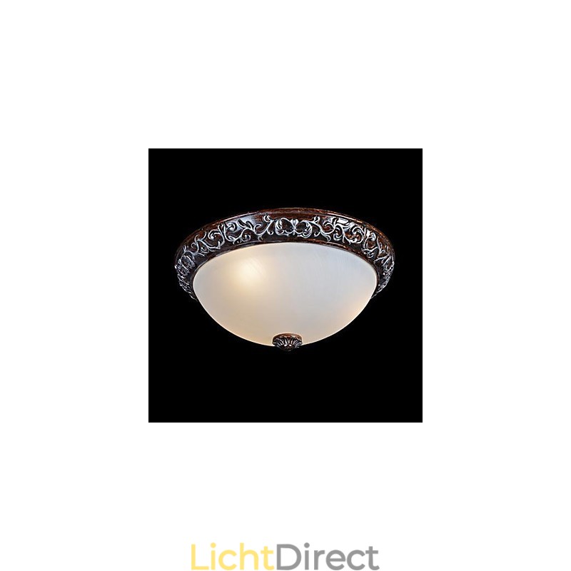 Inbouwlamp Glas Hars Zilver Snijwerk Europees Klassiek