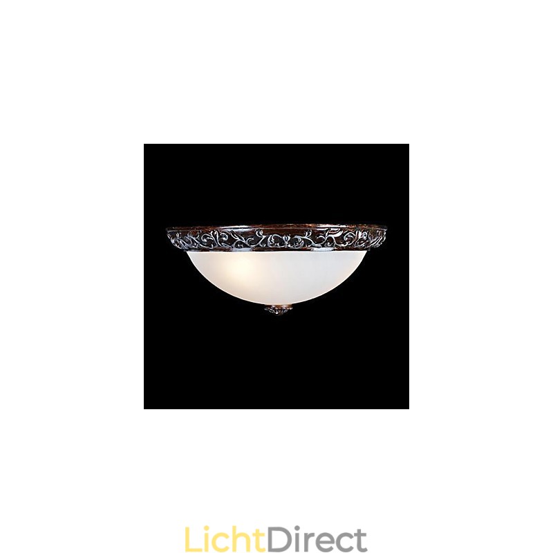 Inbouwlamp Glas Hars Zilver Snijwerk Europees Klassiek