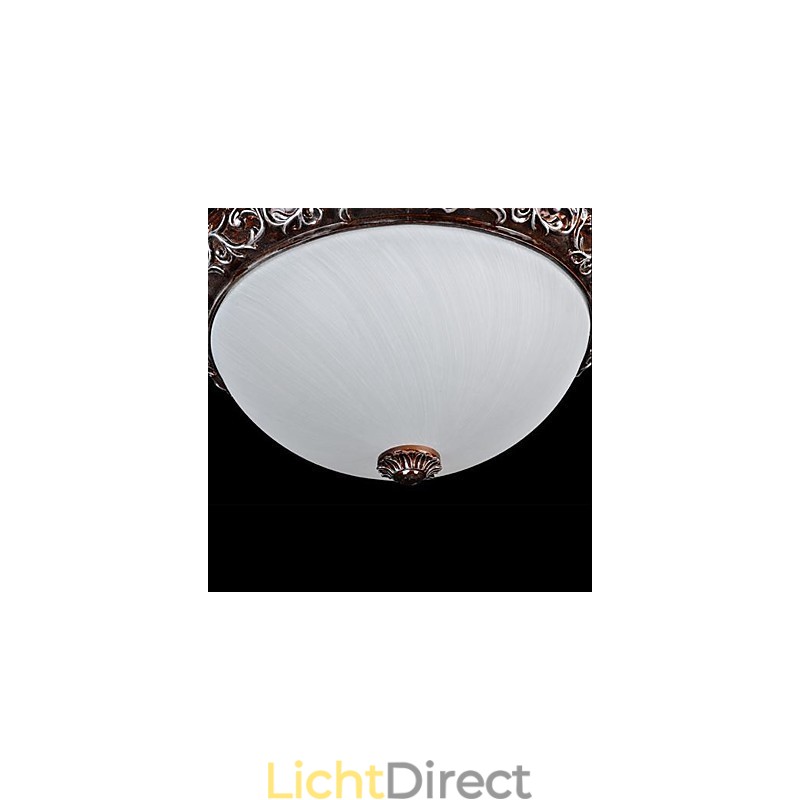 Inbouwlamp Glas Hars Zilver Snijwerk Europees Klassiek