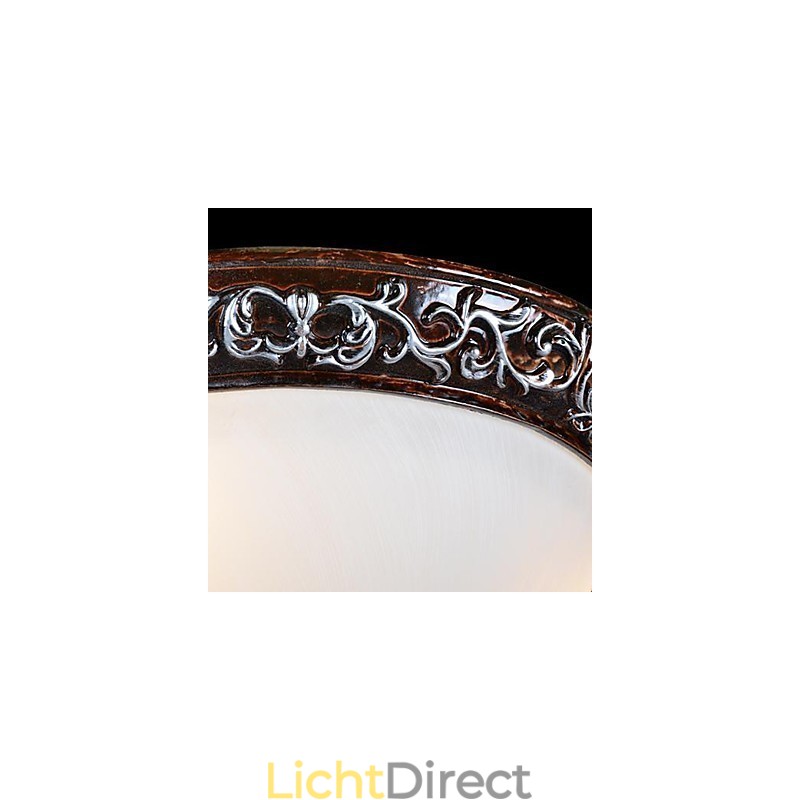 Inbouwlamp Glas Hars Zilver Snijwerk Europees Klassiek