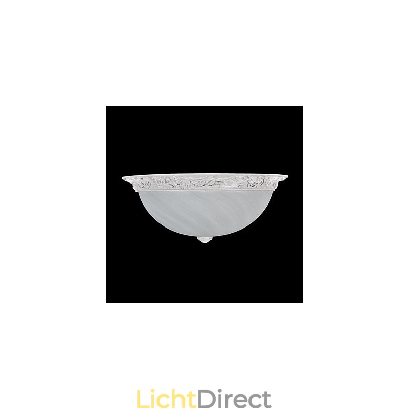 Witte plafondlamp van glas, kunsthars, Europees klassiek