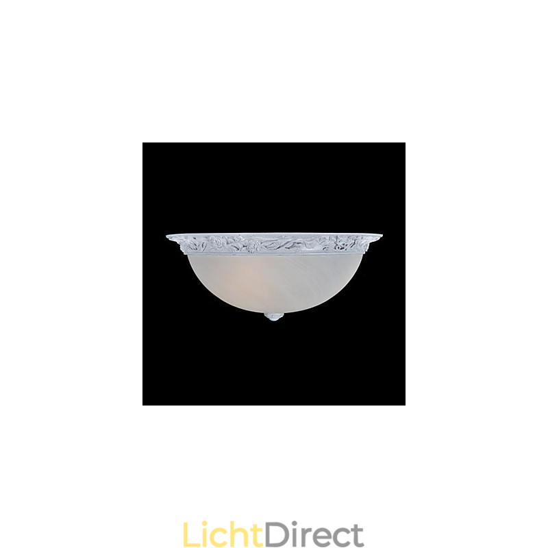 Witte plafondlamp van glas, kunsthars, Europees klassiek