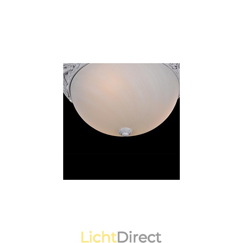 Witte plafondlamp van glas, kunsthars, Europees klassiek