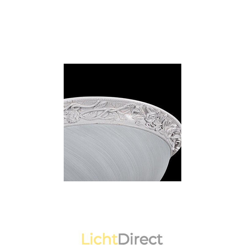 Witte plafondlamp van glas, kunsthars, Europees klassiek