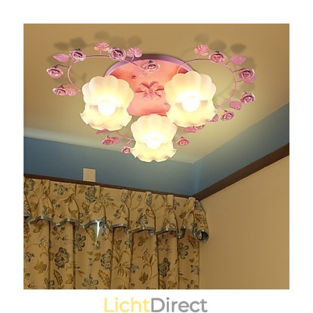 Creatieve Lamp Lamp Gecontracteerd Landelijk Zoet Roze Roos 3 Absorb Koepel Licht Creatieve Lamp Lamp Gecontracteerd Landelijk Zoet Roze Roos 3 Absorb Koepel Licht
