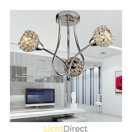 Moderne, eigentijdse, traditionele, klassieke, kristal-gegalvaniseerde metalen hanglamp, inbouw Moderne, eigentijdse, traditionele, klassieke, kristal-gegalvaniseerde metalen hanglamp, inbouw