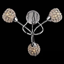 Moderne, eigentijdse, traditionele, klassieke, kristal-gegalvaniseerde metalen hanglamp, inbouw