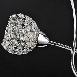 Moderne, eigentijdse, traditionele, klassieke, kristal-gegalvaniseerde metalen hanglamp, inbouw