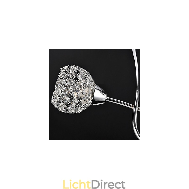 Moderne, eigentijdse, traditionele, klassieke, kristal-gegalvaniseerde metalen hanglamp, inbouw