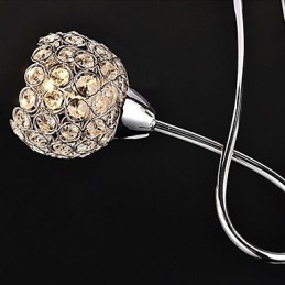 Moderne, eigentijdse, traditionele, klassieke, kristal-gegalvaniseerde metalen hanglamp, inbouw