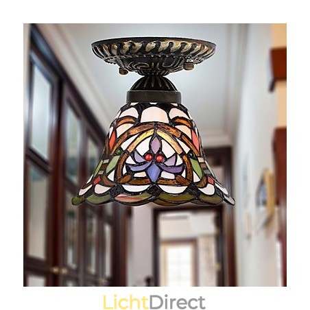 Europese landelijke creatieve kunst glas-in-lood absorberende koepellamp licht Europese landelijke creatieve kunst glas-in-lood absorberende koepellamp licht