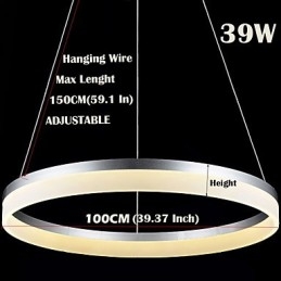 Ronde hanglamp Moderne acryllampen Verlichting Luxe enkele ring Plafondlampen Armaturen