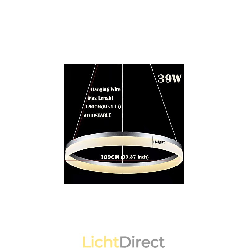 Ronde hanglamp Moderne acryllampen Verlichting Luxe enkele ring Plafondlampen Armaturen