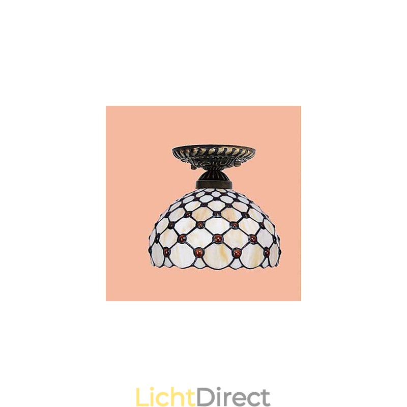 Europese landelijke creatieve kunst glas-in-lood absorberende koepellamp licht