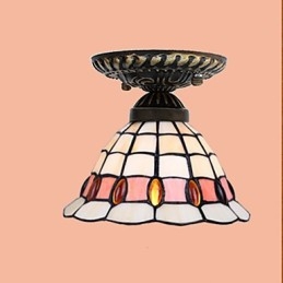 Europese landelijke creatieve kunst glas-in-lood absorberende koepellamp licht