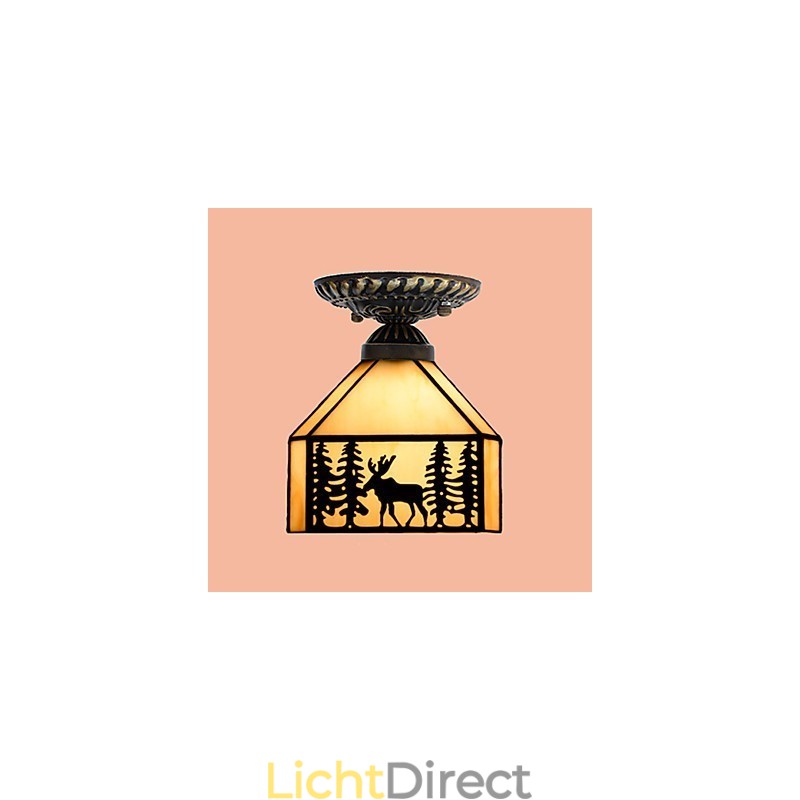 Kerstmis Europees Landelijk Creatieve Kunsten Glas-in-lood Absorb Koepel Lamp Licht