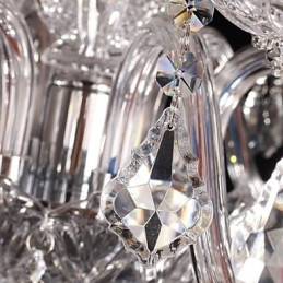 Kroonluchter Kristal Luxe Modern Wonen 8 Lampen met Stoffen Kap