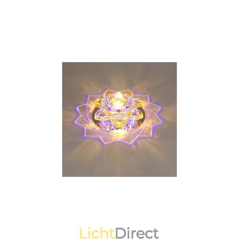 20*8.5CM Mini Kristallen Plafondlamp Spotlight 3W Creatieve Lamp Buislicht Kleurrijke Kleur Vierkante Koepellamp