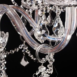 Kroonluchter Kristal Luxe Modern Wonen 8 Lampen met Stoffen Kap