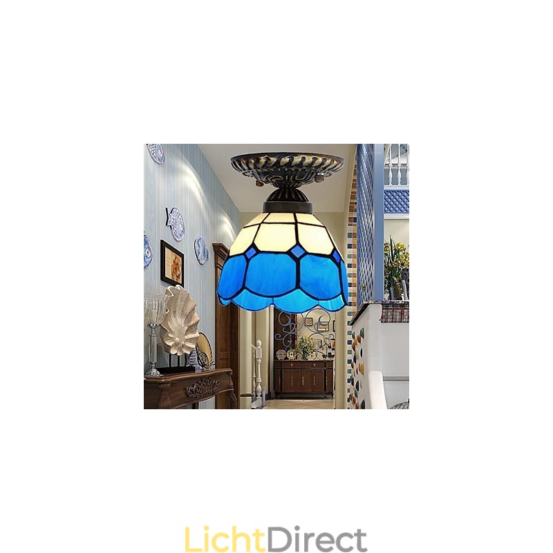 17*Europese landelijke creatieve kunst glas-in-lood absorberende koepellamp licht