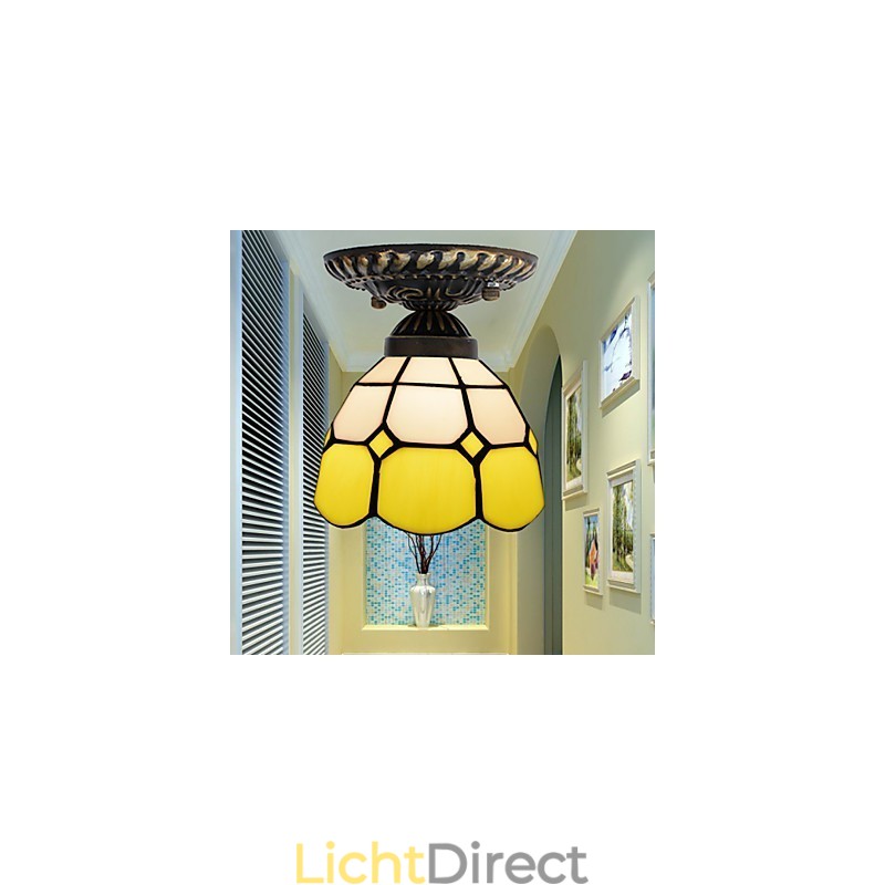 17*Europese landelijke creatieve kunst glas-in-lood absorberende koepellamp licht