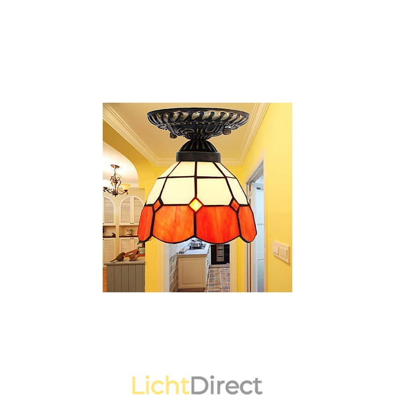17*Europese landelijke creatieve kunst glas-in-lood absorberende koepellamp licht