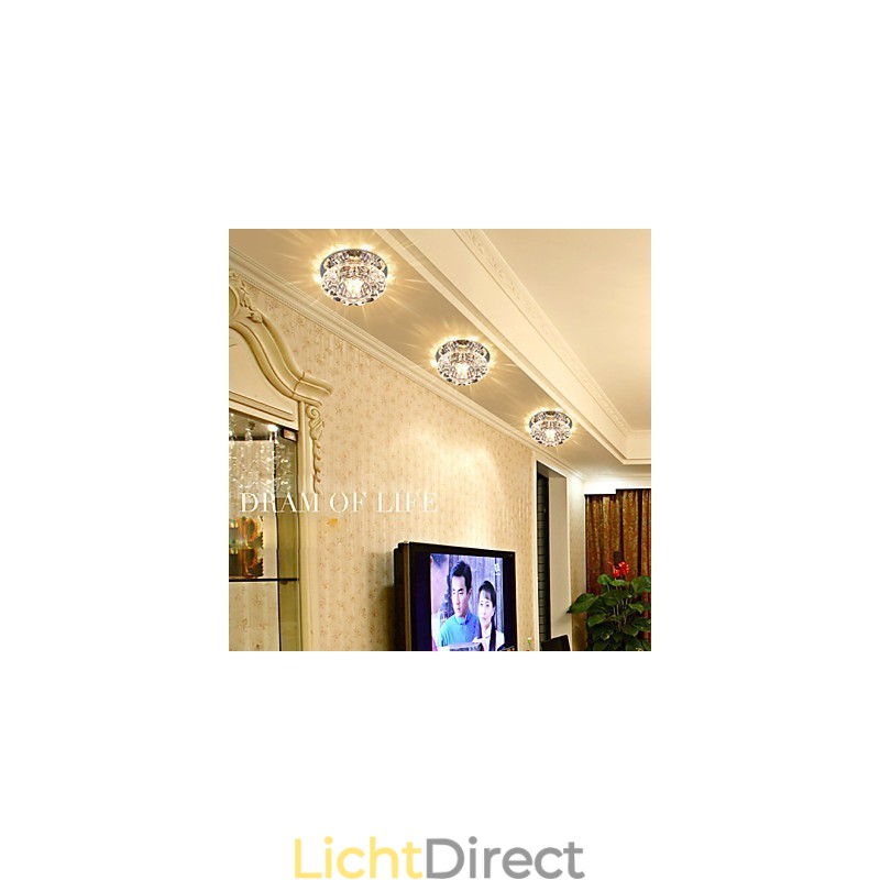 Kristallen plafondlamp Spotlight SMD 3W Creatieve lamp Absorb Dome Light
